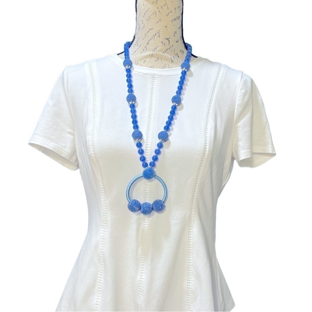 Kate Spade The Bead Goes On Blue Necklace